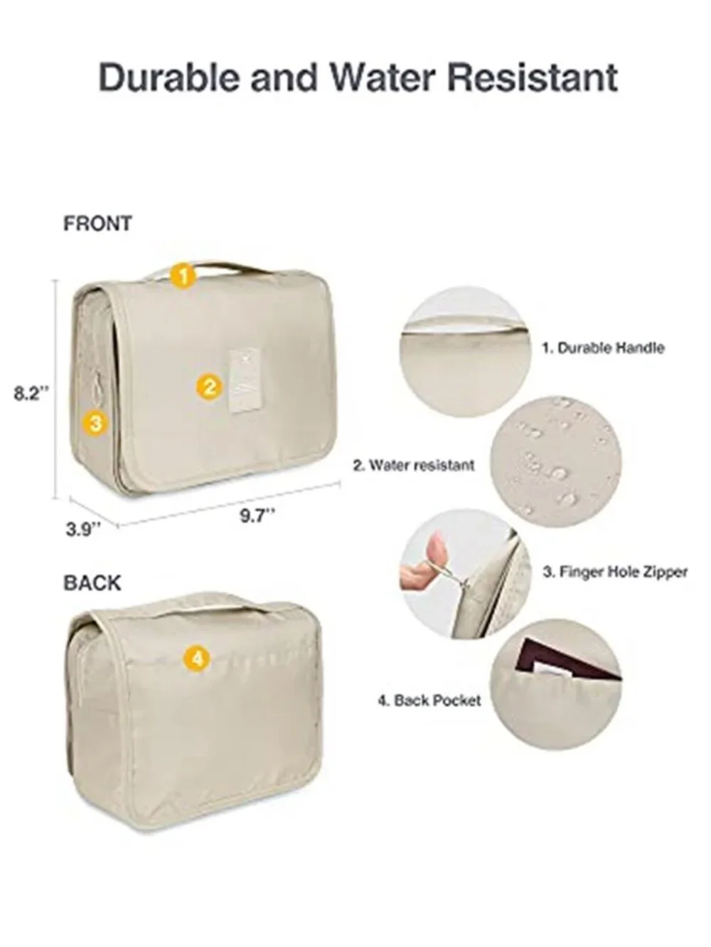 Hanging Toiletry Bag Women Travel Cosmetic Makeup Organizer Water Resistant Bag